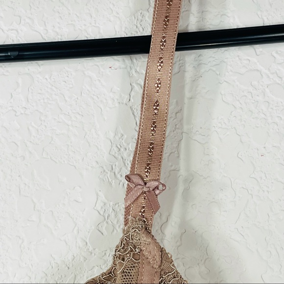 Free People intimately taupe lace bra lingerie intimate size large tan neutral - Picture 4 of 9